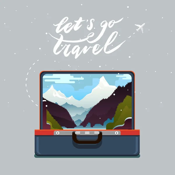 Ilustración Concepto de viaje . — Vector de stock