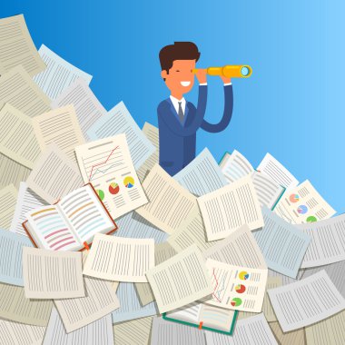 İş liderlik ve hedef kavramı.