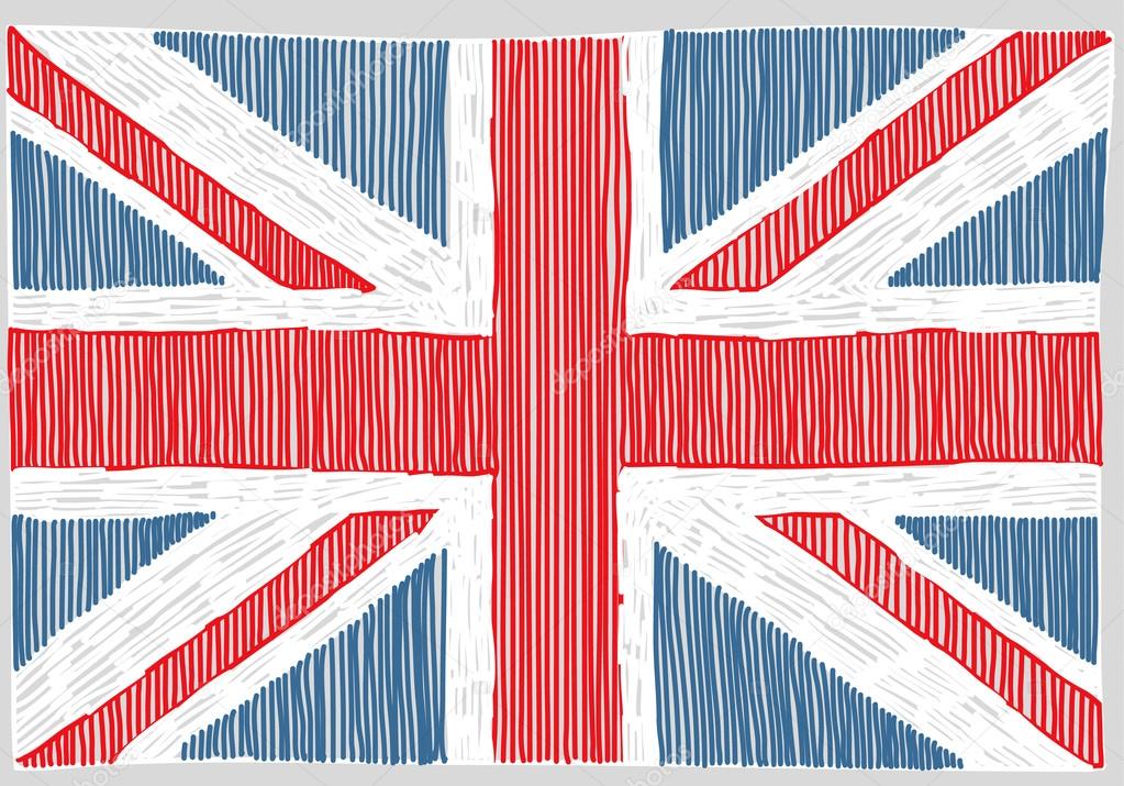 Hand drawn English flag