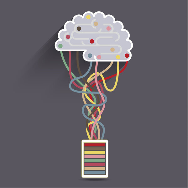 The brain is connected to the network.