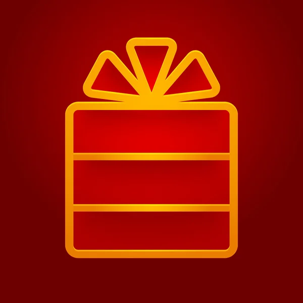 Caja de regalo con estantes — Vector de stock