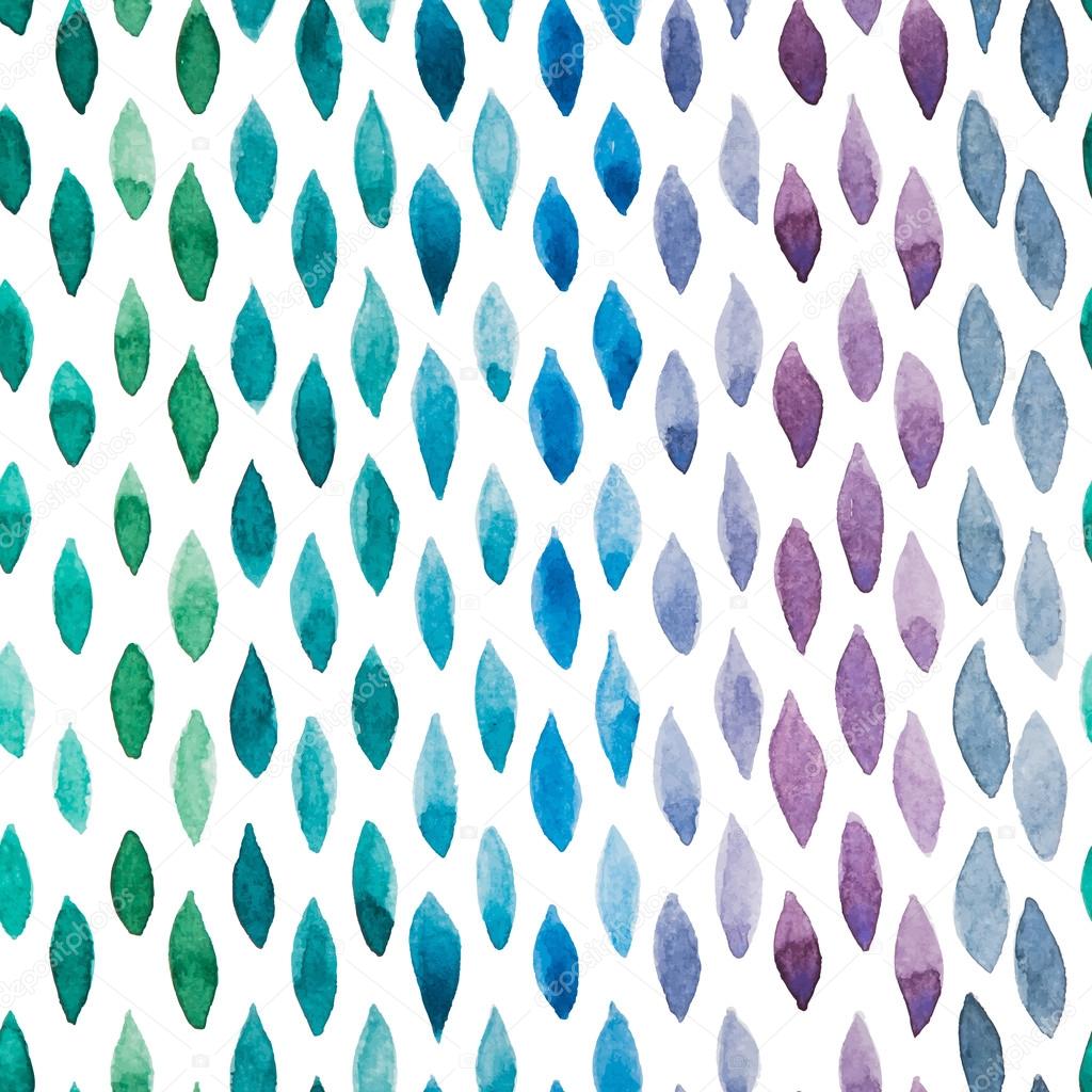 Pattern of watercolour leaves