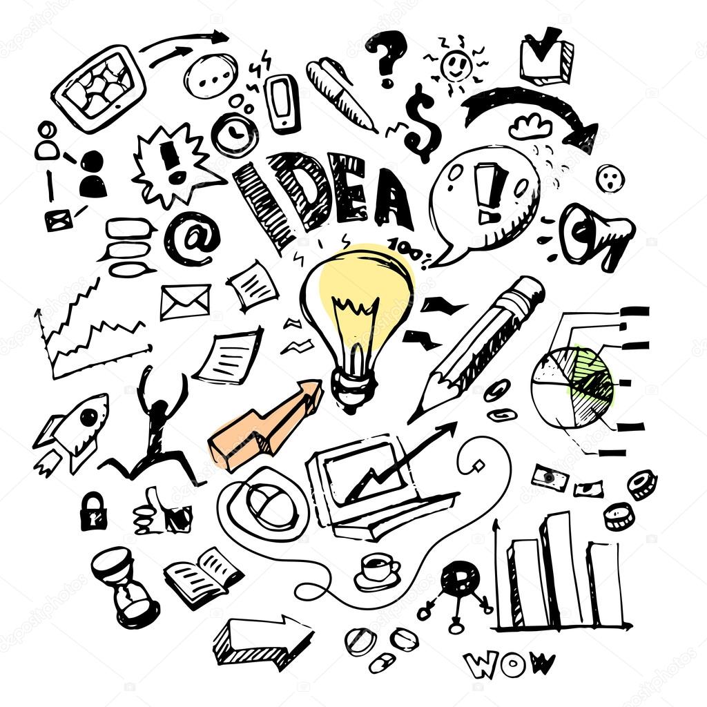 Business doodles. Concept of idea