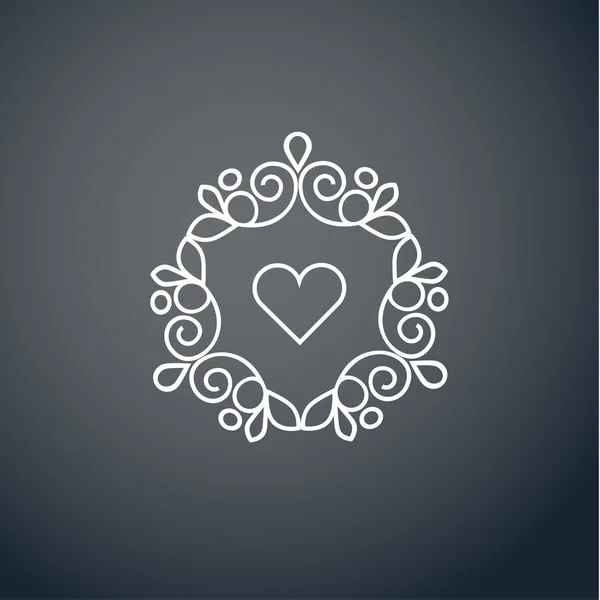 Heart art logo — Stock Vector