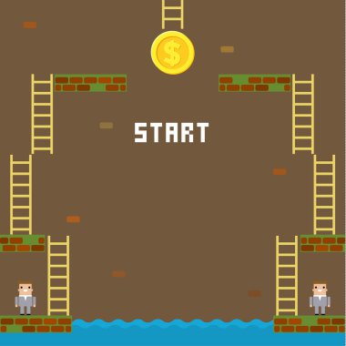 İşadamları merdivene tırmanıyor.