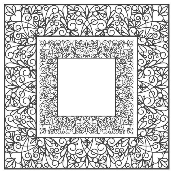 White square decor on white — Stock Vector