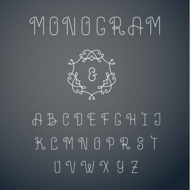 Anahat monogram yazı tipi