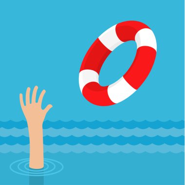Lifebuoy adam denizde boğulma için