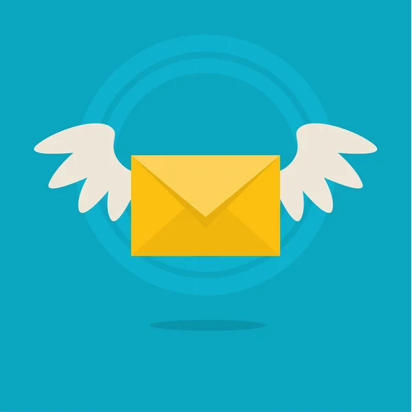 Sinek mektup ile düz renkli simge