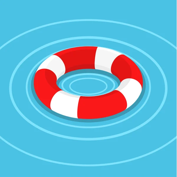 Lifebuoy na água . — Vetor de Stock