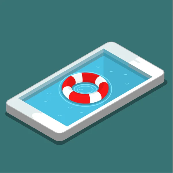 Concept de service d'urgence mobile — Image vectorielle