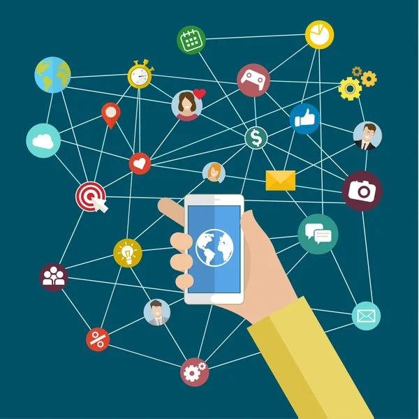 Dijital pazarlama kavramı.