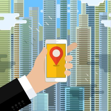 El ile hareket eden telefon ile gps app