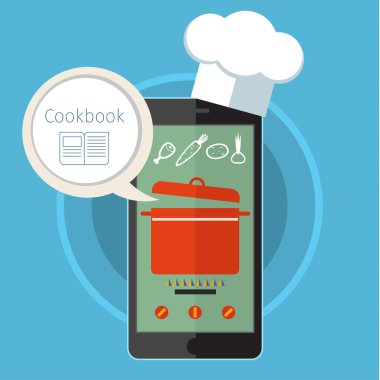 Concept for cooking at home clipart
