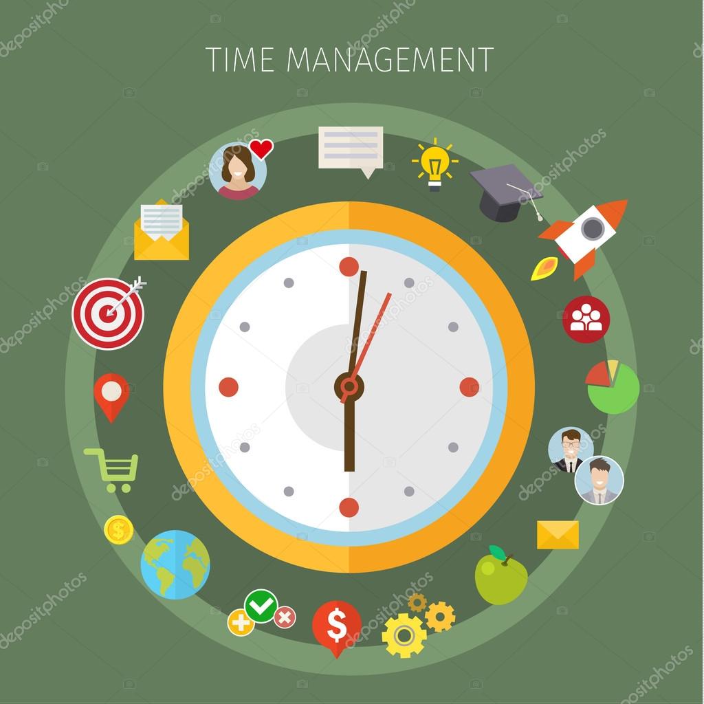 Concept of effective time management. 