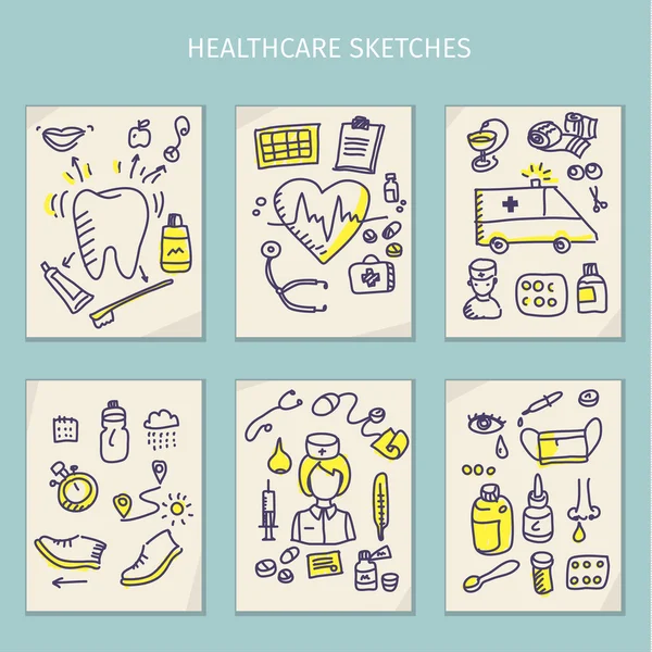 Skizze der medizinischen Handzeichnung — Stockvektor