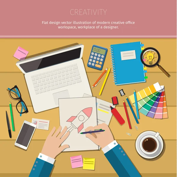 Conceptos de creatividad para las empresas — Vector de stock