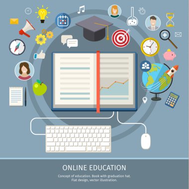 online eğitim kavramı.