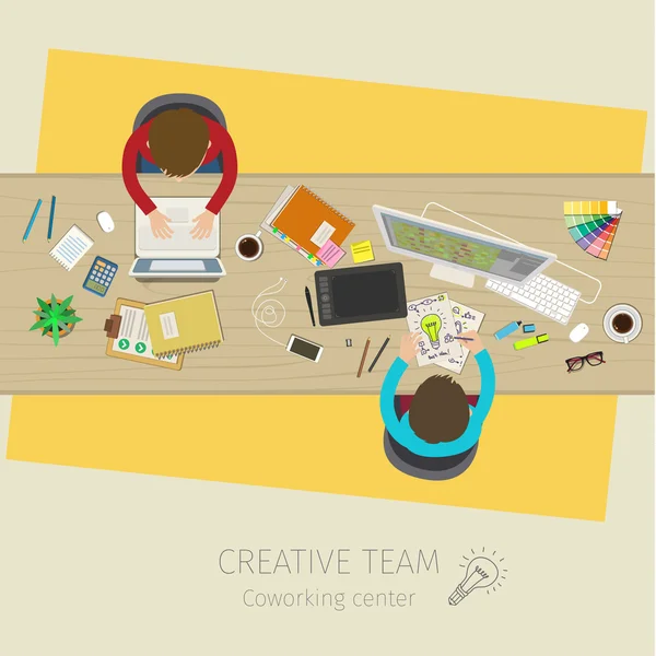 Concepto de trabajo en equipo creativo — Archivo Imágenes Vectoriales