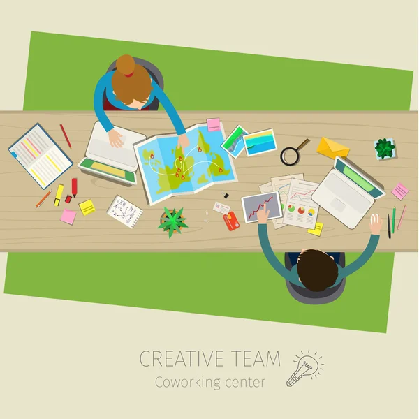 Concept de travail d'équipe créatif — Image vectorielle