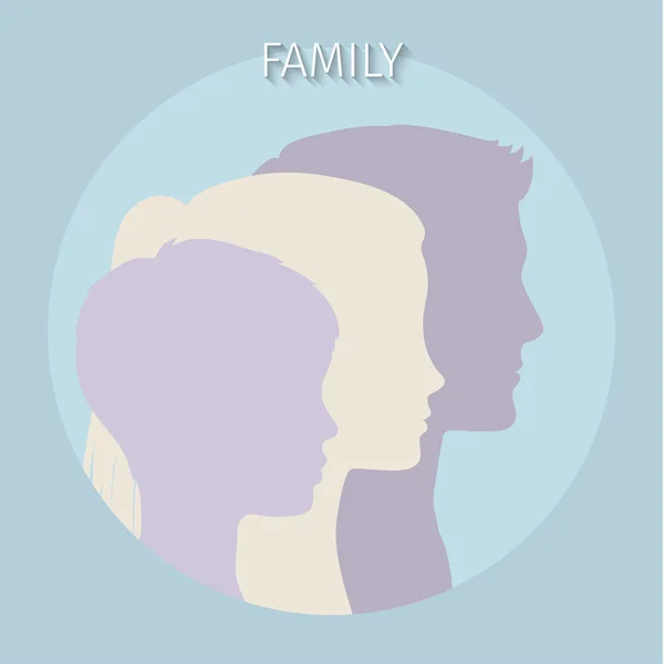 Οικογενειακό κεφάλι εικονίδια — Διανυσματικό Αρχείο