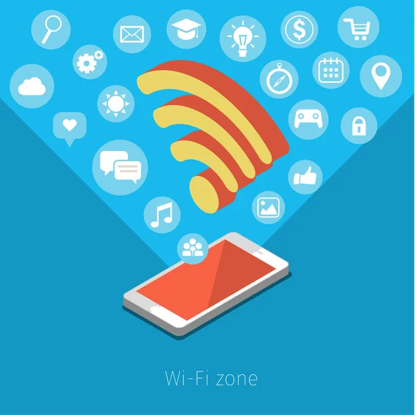 Концепція зони Wi-Fi — стоковий вектор