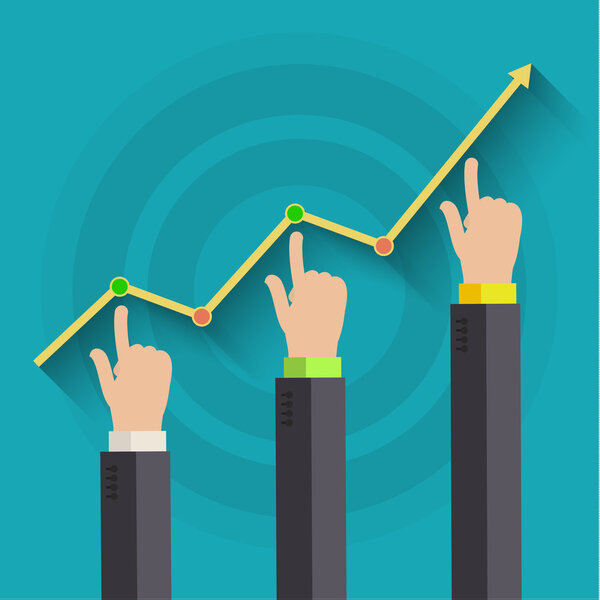 Concept of business success.