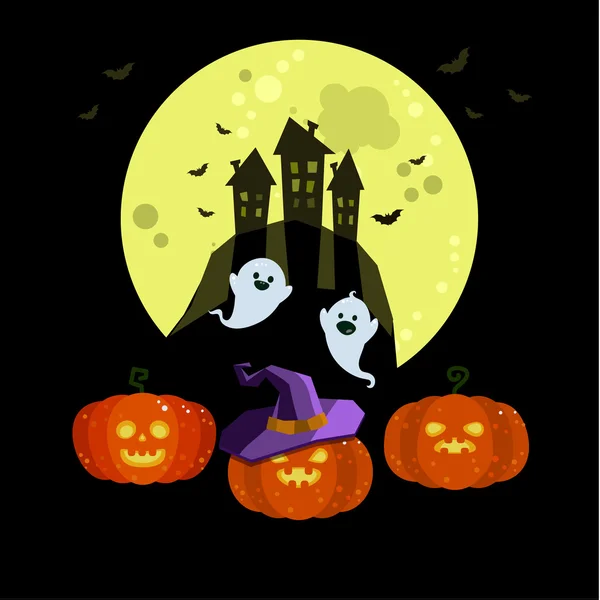 Póster ilustración de Halloween . — Archivo Imágenes Vectoriales