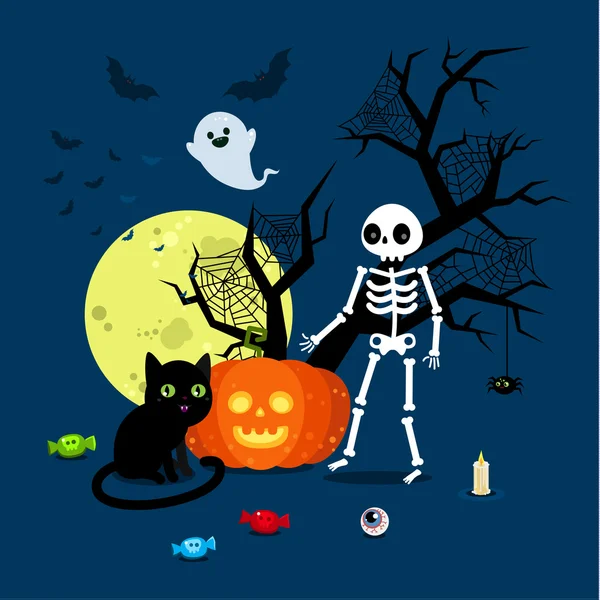 Cartaz ilustração Halloween . — Vetor de Stock