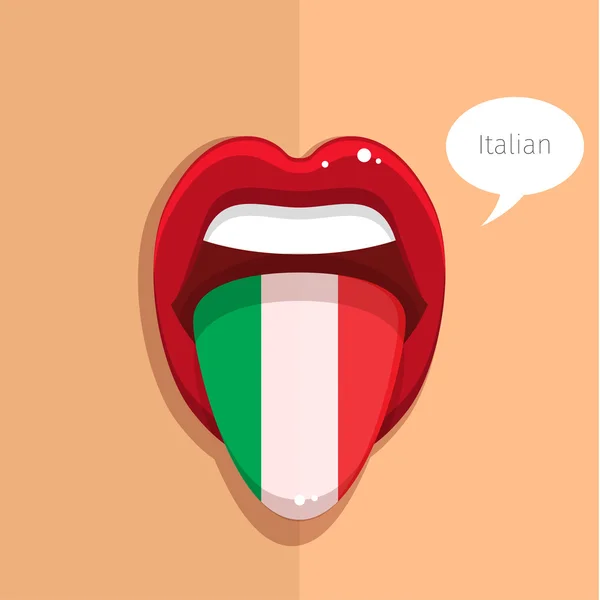 Italienisches Sprachkonzept — Stockvektor