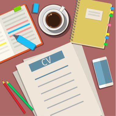 Bir iş cv özgeçmiş kavramı yazma