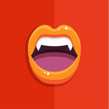 vampir ağzı açık dudaklı