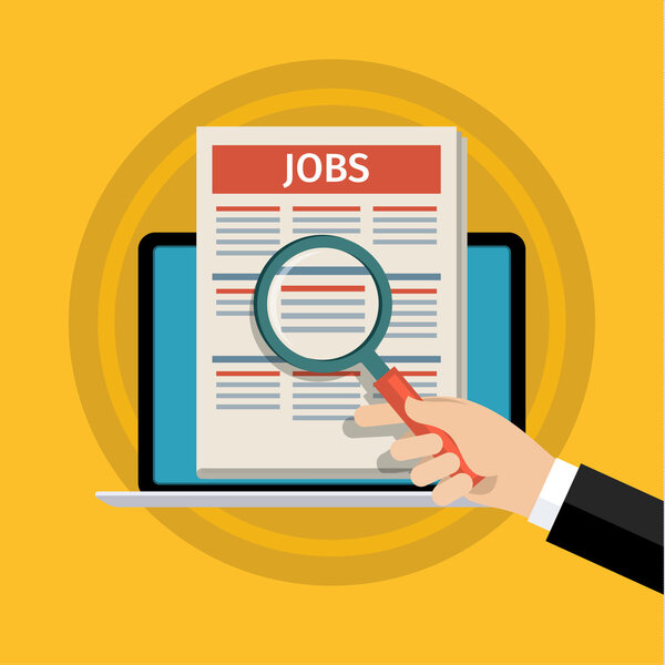 Concept of job searching.