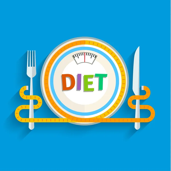 Concept for dieting illustration — Stock Illustration Concept for dieting illustration Stock Vector