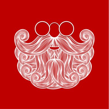 Sakal ve bıyık Noel Baba'nın