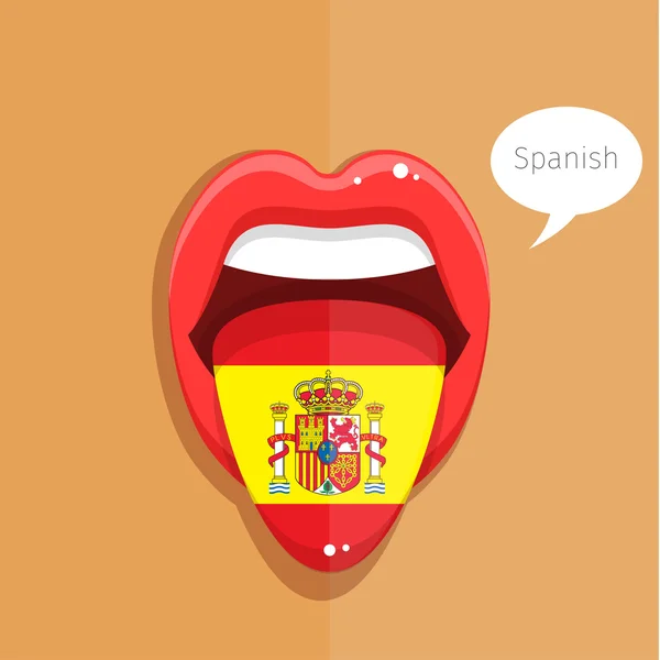 Concepto de idioma español . — Archivo Imágenes Vectoriales