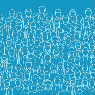 The crowd of abstract people. clipart
