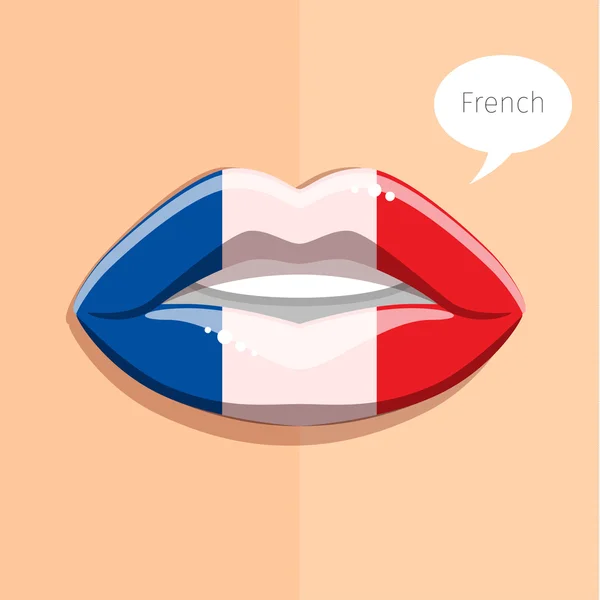 Concepto de lengua francesa — Vector de stock