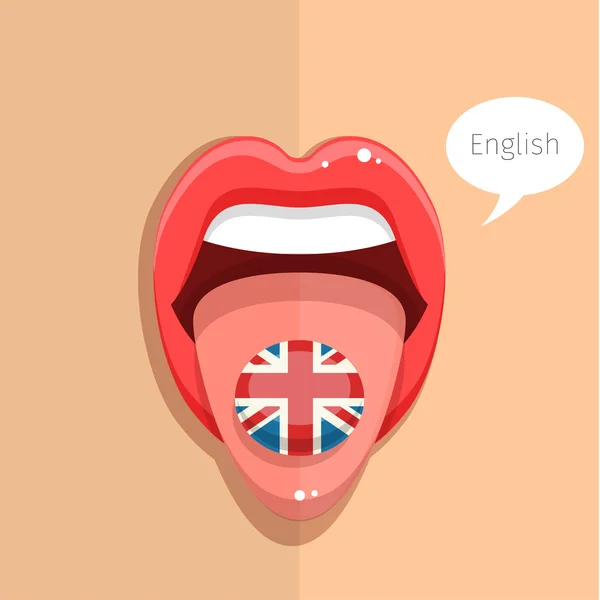 English language concept — Stock Vector