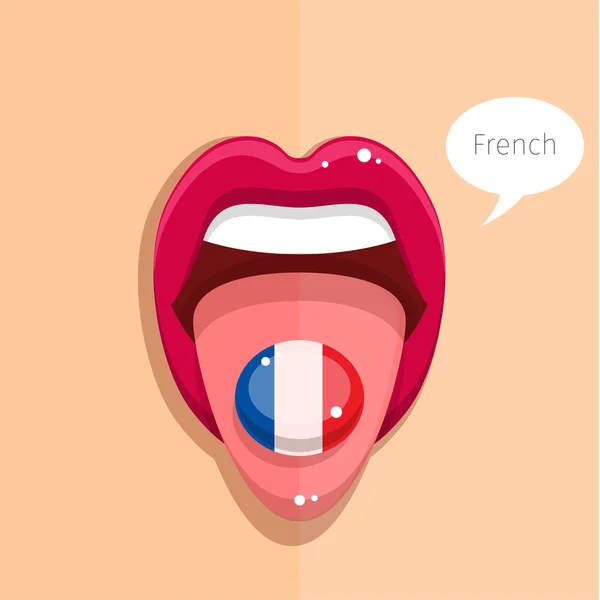 Концепція французької мови — стоковий вектор