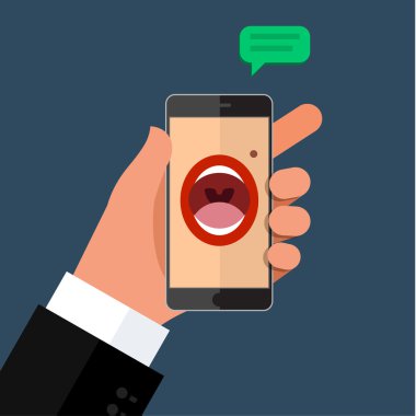 Telefon konuşma kavramı. 