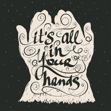 Kaligrafi ilham alıntı.