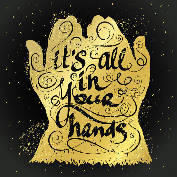 Calligraphic inspiration quote.