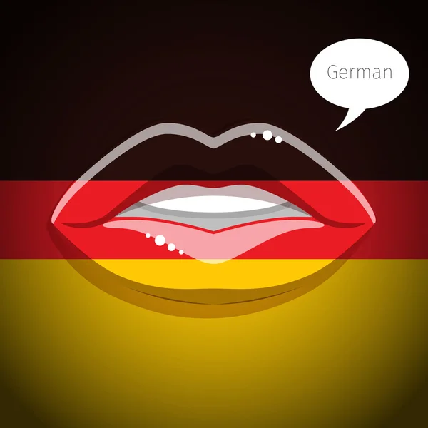 Concepto de lengua alemana — Vector de stock