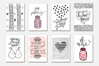 Sevimli Hediyelik Etiketler. Aşk