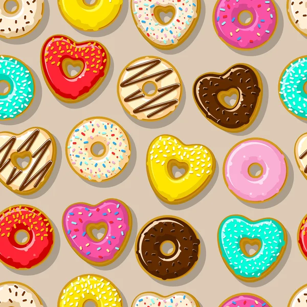 Donuts doces diferentes — Vetor de Stock