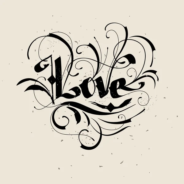 Letras vintage. Amor. — Archivo Imágenes Vectoriales