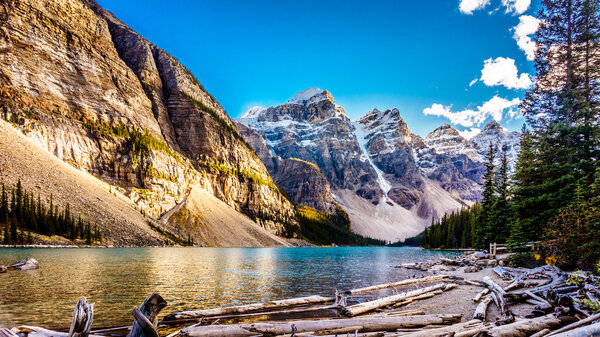 Moraine Lake and Surrounding Mountains in Banff National Park