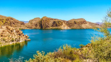 Canyon Lake ve Tonto Ulusal Ormanı çöl manzara