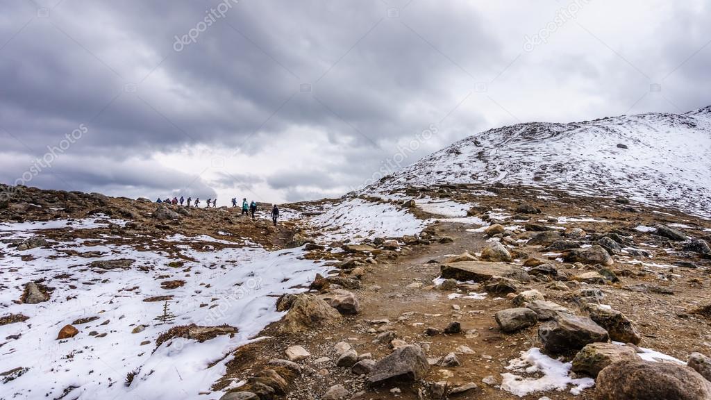 Hiking to the top of the Whistlers Mountain